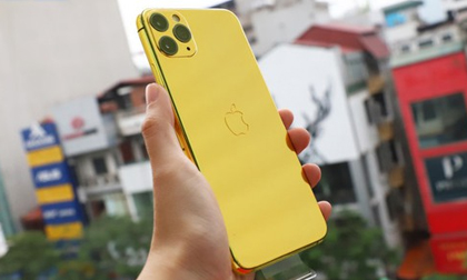 Sốc với điện thoại iPhone Pro Max mạ vàng 24K có giá 50-60 triệu đồng