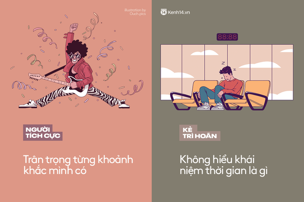 '. Đây chính là những khác nhau dễ thấy nhất giữa người làm việc hiệu quả và kẻ lúc nào cũng thích trì hoãn .'