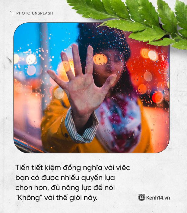 '. Công việc mệt không dám nghỉ, hôn nhân tồi tệ không dám chia tay, tất cả chỉ vì bạn không có tiền tiết kiệm mà thôi .'