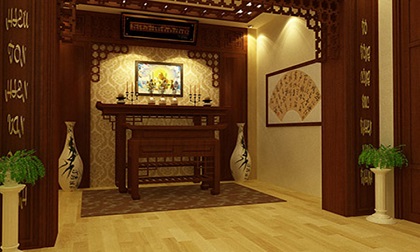 Thiết kế bàn thờ hợp phong thủy cho người mệnh Thủy