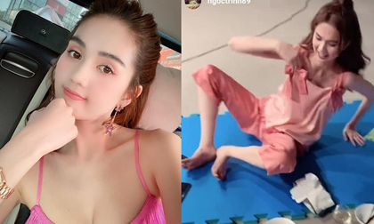 Thân hình gầy trơ xương của Ngọc Trinh qua những bức hình đời thường khiến nhiều người 'hoảng'