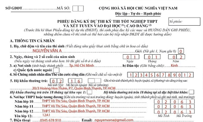 Thí sinh bắt đầu đăng ký dự thi tốt nghiệp THPT