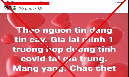 Đăng tin sai sự thật về COVID-19, 1 người ở Gia Lai bị phạt