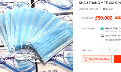 Dân buôn khốn đốn vì khẩu trang giảm giá giữa dịch Covid - 19
