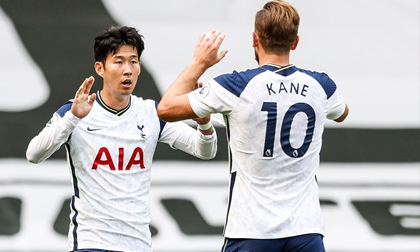 Kane kiến tạo 4 lần, Son Heung-min lập poker, Tottenham thắng tưng bừng trên sân khách