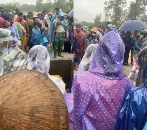 Nhiều người dân tiễn đưa 2 mẹ con người phụ nữ bị nước lũ cuốn trôi ở Huế: Ngoài trời vẫn mưa... 0