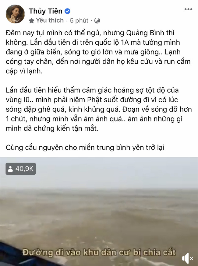 Đằng sau hình ảnh lăn xả giữa biển nước đi cứu trợ là một Thủy Tiên 'hoảng sợ tột độ, ám ảnh những gì tận mắt chứng kiến' - 2