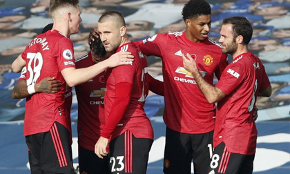 Everton 1-3 Man Utd: Bruno Fernandes tỏa sáng