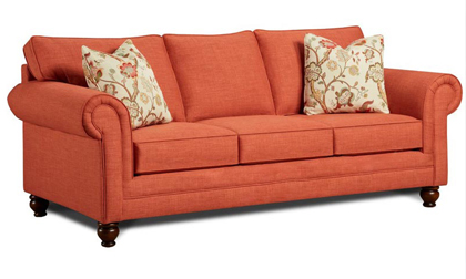 Sofa màu cam hiện đại cho phòng khách đầy màu sắc & phong cách