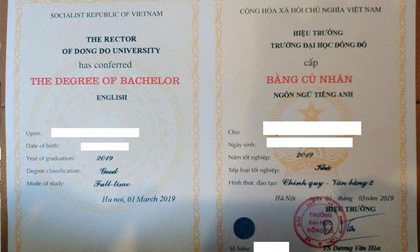 Bộ Công an điều tra người được Đại học Đông Đô cấp bằng