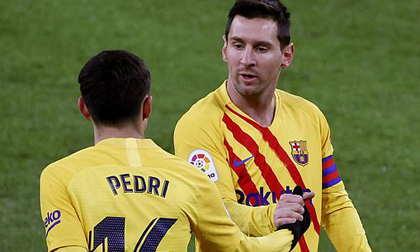 Messi lập cú đúp trước Bilbao, Barca áp sát 2 kình địch Madrid