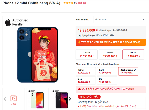 Cận Tết, iPhone 12 được giảm giá cực sâu tại nhiều đại lý