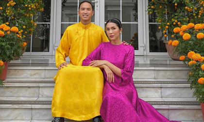 Tăng Thanh Hà khoe nhan sắc rực rỡ, tình tứ bên cạnh ông xã doanh nhân