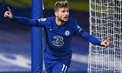 Timo Werner 'giải hạn' 1.000 phút, Chelsea bùng nổ với chiến thắng thứ 5 liên tiếp