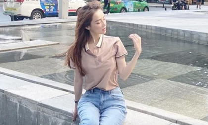 Nhã Phương khoe nhan sắc xinh đẹp qua góc máy chụp lén nhưng đôi tay khẳng khiu mới gây chú ý