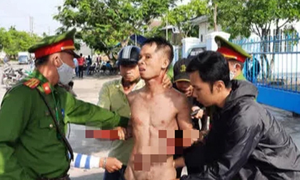 Kẻ ngáo đá ở Quảng Nam tự cắt cổ, liên tục la 'giết người'