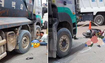 Quặn lòng cảnh người cha gào khóc đau đớn bên thi thể con trai 6 tuổi bị xe ben cán trúng