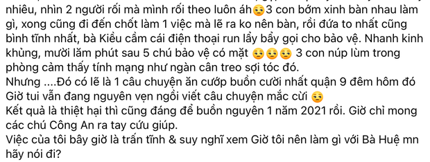 Ngọc Trinh đăng status dài kể ly kỳ chuyện vụ cướp 'nghìn cân treo sợi tóc', chi tiết giả vờ ngủ được giải thích rõ - 1