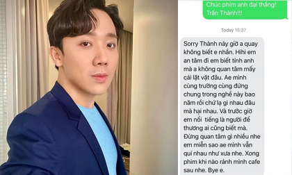Xôn xao tin nhắn Trấn Thành gửi cho Lý Hải giữa ồn ào phim ảnh, thái độ của đàn anh được khen hết lời