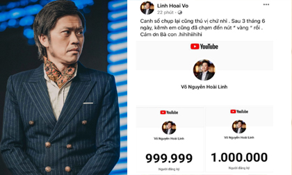 NS Hoài Linh khoe thành tích khủng trên Youtube, mới gia nhập đường đua đã nhận được nút vàng