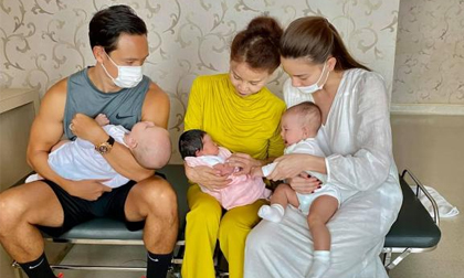 Biểu cảm cưng hết nấc của cặp song sinh nhà Hà Hồ khi vào thăm em bé mới khiến dân tình 'lụi tim'