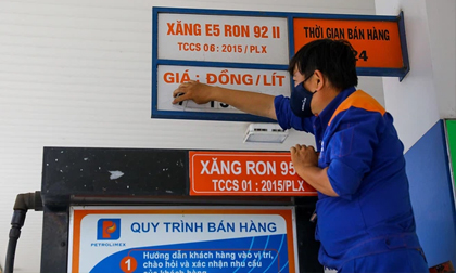 Thông tin chính thức về việc điều chỉnh giá xăng dầu từ 15h chiều nay