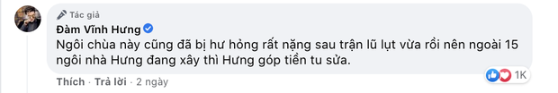 Đàm Vĩnh Hưng chính thức lên tiếng khi bị chỉ trích gay gắt vì dùng tiền cứu trợ miền Trung để đi sửa chùa ở Nghệ An - Ảnh 2. Đàm Vĩnh Hưng chính thức lên tiếng khi bị chỉ trích gay gắt vì dùng tiền cứu trợ miền Trung để đi sửa chùa ở Nghệ An - Ảnh 2.