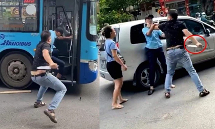 Hà Nội: Xác minh vụ việc người đàn ông dùng dao đe doạ phụ xe buýt giữa phố