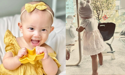 Hà Hồ khoe ảnh Lisa đã bắt đầu chập chững tập đi, hứa hẹn sẽ có nhiều 'tiểu phẩm hài' ra mắt