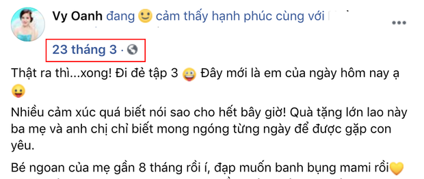 Phía Vy Oanh chính thức lên tiếng về thời gian sinh con dài 12 tháng kỷ lục đang gây xôn xao dư luận - Ảnh 2.