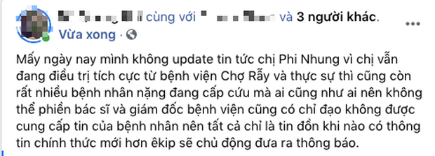 Xôn xao tin sức khỏe Phi Nhung chuyển nặng, phải chạy ECMO, đại diện lên tiếng - Ảnh 1.