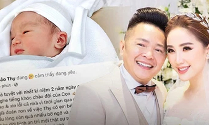 Bảo Thy hạ sinh quý tử đầu lòng cho ông xã đại gia, tiết lộ dung mạo của em bé