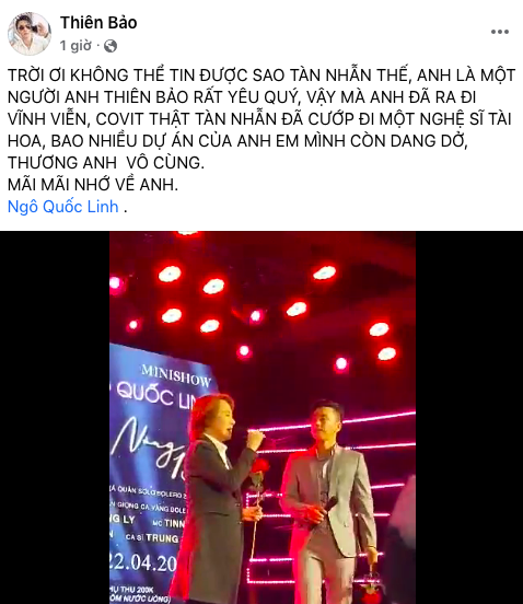 Ca sĩ Ngô Quốc Linh qua đời vì Covid-19, sao Việt bàng hoàng, xót xa - Ảnh 4.
