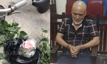 'Ông trùm' giấu bọc ma túy dưới đống rau củ rồi đạp xe đi giao hàng thì bị bắt quả tang