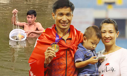 Chồng thi SEA Games chạy 10.000m dưới sân, vợ òa khóc trên khán đài: Yêu 7 năm mới cưới, có 2 con vẫn như thuở mới hẹn hò!