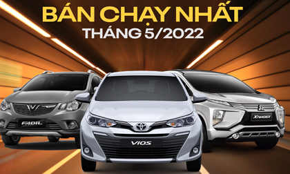 10 mẫu ô tô bán chạy nhất tháng 5/2022