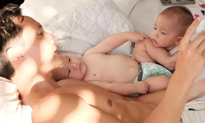 Hà Hồ tung loạt ảnh của Kim Lý trong Ngày của Cha, đặc biệt là khoảnh khắc Subeo gây chú ý