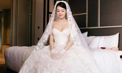 Minh Hằng khoe loạt ảnh sau đám cưới, tiết lộ cảm xúc của ông xã khi nhìn thấy vợ diện váy cô dâu