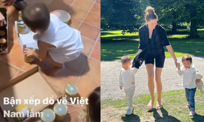 Hà Hồ tiết lộ thời gian về Việt Nam sau 1 tháng đưa cặp song sinh sang Thụy Điển thăm ông bà