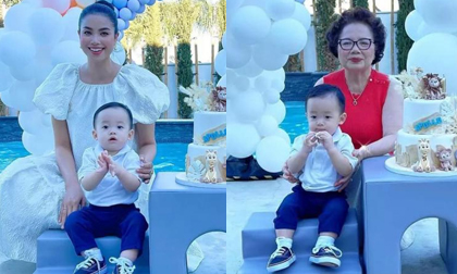 Phạm Hương hiếm hoi khoe ảnh con trai út và mẹ chồng quyền lực, quý tử thừa hưởng nhiều nét đẹp từ bà nội