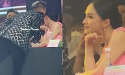 Phản ứng của Hương Giang khi được Đàm Vĩnh Hưng hôn khiến fans bất ngờ