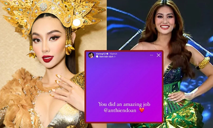 Thùy Tiên gửi lời động viên Thiên Ân sau màn out top 10 Miss Grand International 2022