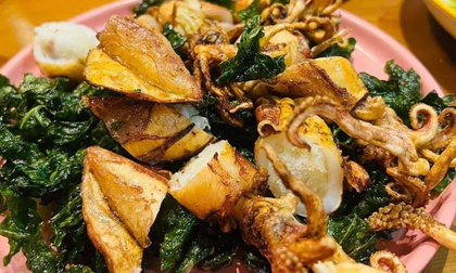 Mực chiên lá lốt - Món ngon giúp ấm bụng những ngày lạnh về