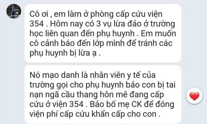 Chiêu lừa 'con đang cấp cứu' đã xuất hiện tại Hà Nội