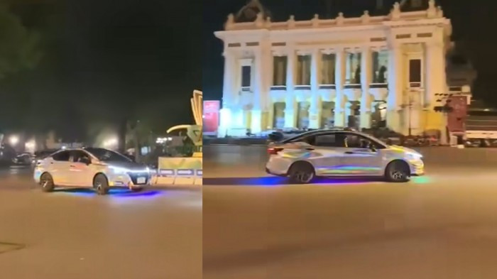 Drif ô tô gây náo loạn trước Nhà hát Lớn, tài xế sẽ bị phạt tù - Ảnh 2. Drif ô tô gây náo loạn trước Nhà hát Lớn, tài xế sẽ bị phạt tù - Ảnh 2.