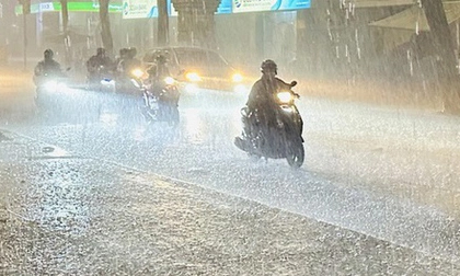 Đêm nay, nhiều khu vực có mưa to đến rất to