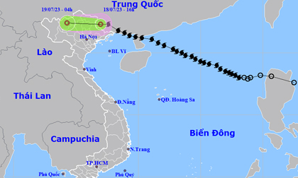 Bão số 1 suy yếu thành áp thấp nhiệt đới, Bắc Bộ mưa lớn