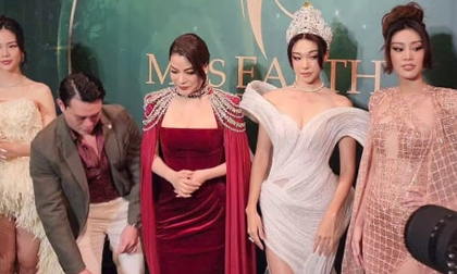 Tình trẻ có hành động chăm sóc ân cần dành cho Trương Ngọc Ánh ngay trên thảm đỏ
