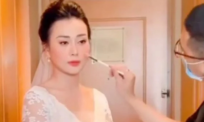 Xôn xao hình ảnh Phương Oanh diện váy cưới, nhan sắc cô dâu tương lai lập tức gây sốt