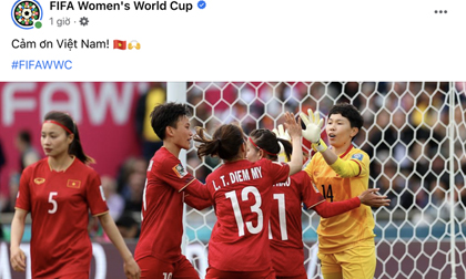 FIFA: 'Cảm ơn đội tuyển nữ Việt Nam'